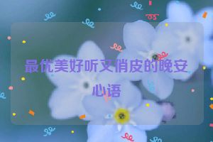 最优美好听又俏皮的晚安心语