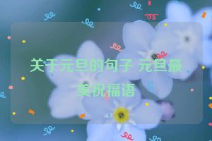 关于元旦的句子 元旦最美祝福语