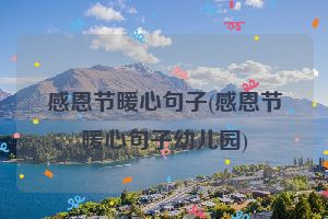 感恩节暖心句子(感恩节暖心句子幼儿园)