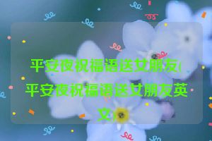 平安夜祝福语送女朋友(平安夜祝福语送女朋友英文)