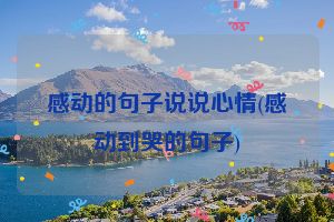 感动的句子说说心情(感动到哭的句子)