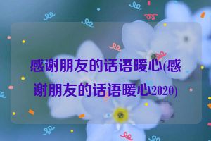 感谢朋友的话语暖心(感谢朋友的话语暖心2020)