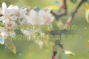 2023唱响新时代，青春心向党的五四运动周年演讲稿范文精选