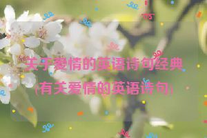 关于爱情的英语诗句经典(有关爱情的英语诗句)