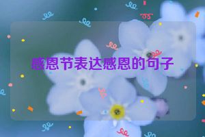 感恩节表达感恩的句子