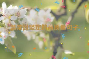 温柔且坚定的高质量句子