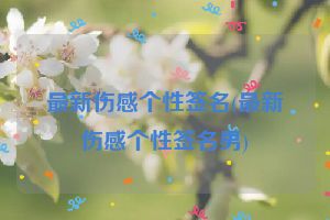 最新伤感个性签名(最新伤感个性签名男)