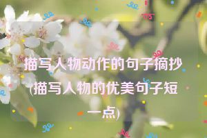 描写人物动作的句子摘抄(描写人物的优美句子短一点)
