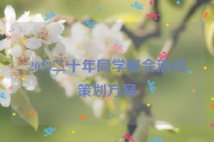 2023二十年同学聚会活动策划方案