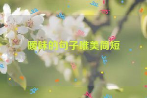 暧昧的句子唯美简短