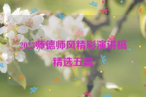 2023师德师风精彩演讲稿精选五篇