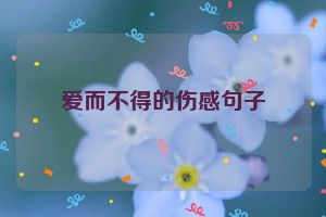 爱而不得的伤感句子