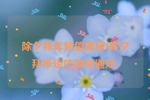 除夕拜年短信简短(除夕拜年短信简短通知)