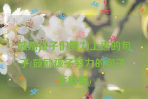 鼓励孩子们努力上进的句子(鼓励孩子努力的句子 正能量)