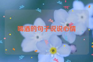 喝酒的句子说说心情