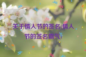 关于情人节的签名(情人节的签名霸气)