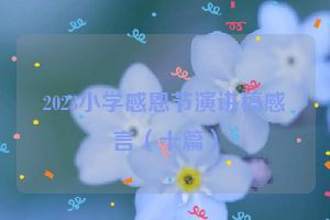 2023小学感恩节演讲稿感言（十篇）