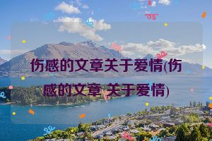 伤感的文章关于爱情(伤感的文章 关于爱情)