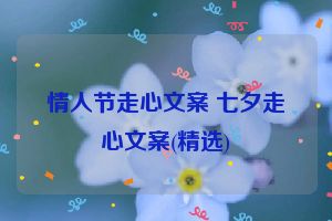 情人节走心文案 七夕走心文案(精选)