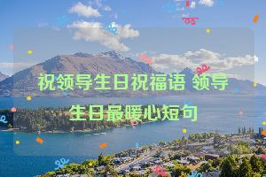 祝领导生日祝福语 领导生日最暖心短句