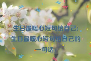 生日最暖心短句给自己(生日最暖心短句给自己的一句话)