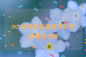 2023幼儿园交通安全日活动策划方案