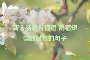 新人结婚祝福语 祝福短信最温馨的句子