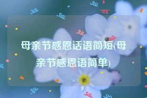 母亲节感恩话语简短(母亲节感恩语简单)