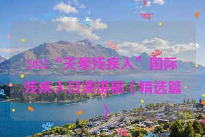 2023“关爱残疾人”国际残疾人日演讲稿（精选篇）