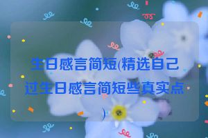 生日感言简短(精选自己过生日感言简短些真实点)