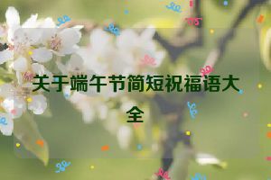 关于端午节简短祝福语大全
