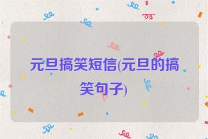 元旦搞笑短信(元旦的搞笑句子)