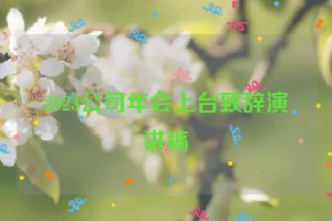2023公司年会上台致辞演讲稿
