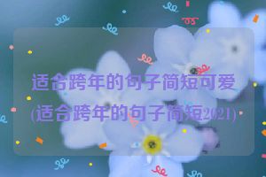 适合跨年的句子简短可爱(适合跨年的句子简短2021)