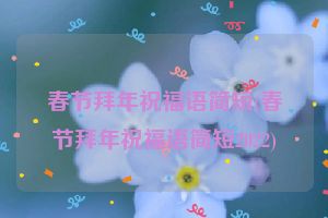 春节拜年祝福语简短(春节拜年祝福语简短2022)