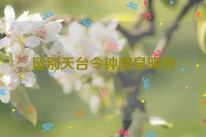 留别天台令钟醴泉明府