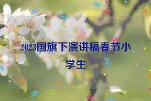2023国旗下演讲稿春节小学生