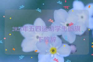 2023年五四运动学生国旗下致辞