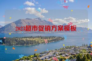 2023超市促销方案模板