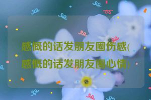 感慨的话发朋友圈伤感(感慨的话发朋友圈心情)