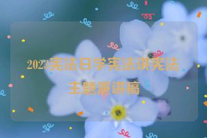 2023宪法日学宪法讲宪法主题演讲稿