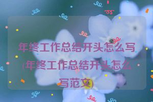 年终工作总结开头怎么写(年终工作总结开头怎么写范文)