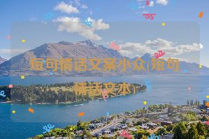 短句情话文案小众(短句情话文本)