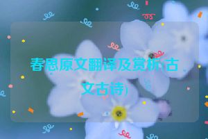 春思原文翻译及赏析(古文古诗)