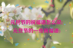 元旦节的祝福语怎么说(元旦节的一些祝福语)