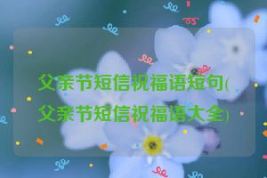 父亲节短信祝福语短句(父亲节短信祝福语大全)