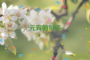 元宵的句子
