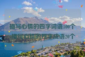 描写心情的四字词语100个(描写心情的四字成语20个)