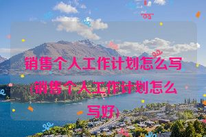 销售个人工作计划怎么写(销售个人工作计划怎么写好)