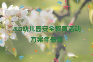 2023幼儿园安全教育活动方案年最新
